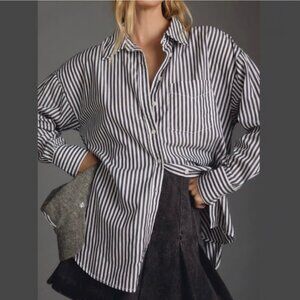 Maeve by Anthropologie The Bennet Buttondown NWT Oversized XS